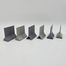 1/50 Scale Free Standing Precast Concrete Retaining Walls.