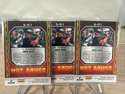 2022 Panini Mosaic Juan Soto Hot Sauce Green/Silver/Base Mosaic Prizm - Picture 5 of 5