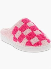 Mia Women  s Cozi Slipper In Blush/ Pink Check Size US 10 M New