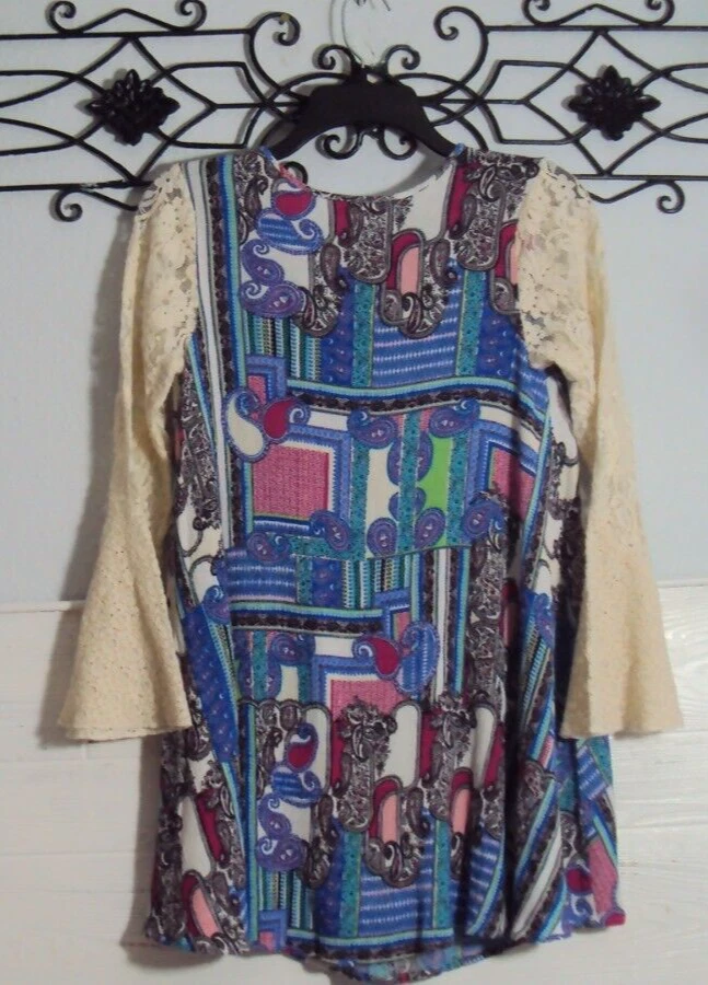 Top túnica mujer UMGEE talla S manga larga multicolor cuello redondo Foto 2 de 4