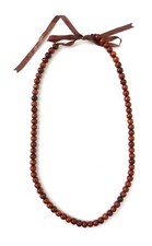 Hawaiian Koa Wood Necklace - 7mm to 8mm - 22-23"