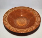 Vintage Bauer Los Angeles Brown California Pottery Early Ring Ware 9.5 Inch Bowl