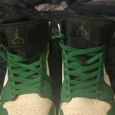 Jordan Air Jordan 1 Mid Pine Green 2018 Leather Sneakers Green White 852542-301