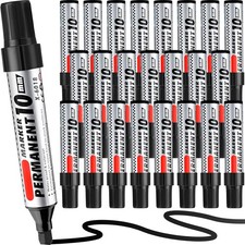24 Pack Jumbo Permanent Markers Bulk: Large Chisel Tip Permanent Markers Quick