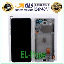 DISPLAY LCD FRAME ORIGINALE SAMSUNG GALAXY S20 FE 5G SM-G781B TOUCH VETRO BIANCO