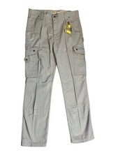 Carhartt Pants Mens 34x34 Khaki Ripstop Cargo Relaxed Fit Double Knee B342 DES
