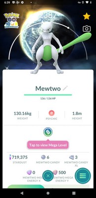 Pokémon Go - Shiny Mewtwo 10th Year Anniversary Background Hundo - Mini PTC 