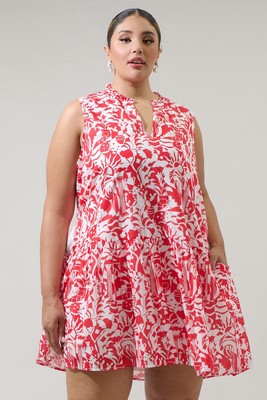 Sugarlips Aster Loly Trapeze Cotton Voile Mini Dress