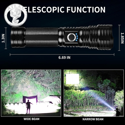 Lylting LED Taschenlampen hohe Lumen wiederaufladbar, 90.000 Lumen hellste Handhe - Bild 4 von 12