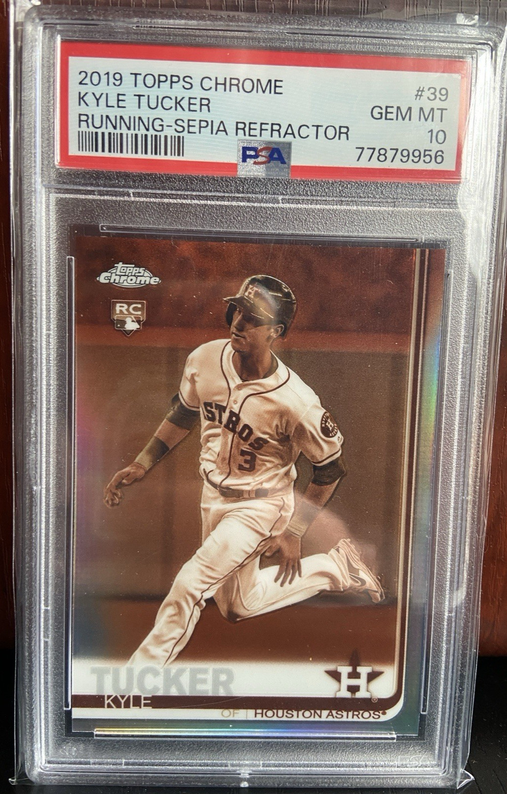 2019 Topps Chrome Kyle Tucker RC Sepia Refractor PSA 10 GEM MT Rookie #39