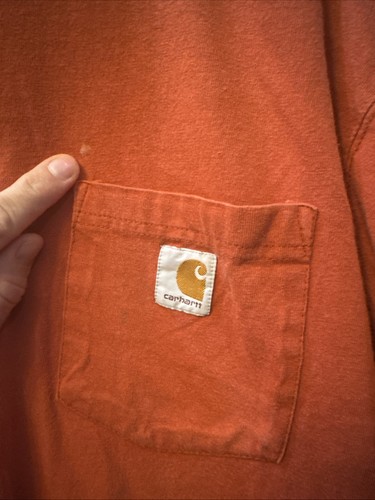 Carhartt Pocket Tee T-Shirt Herren Größe XL Rot 27x30 - Bild 4 von 5