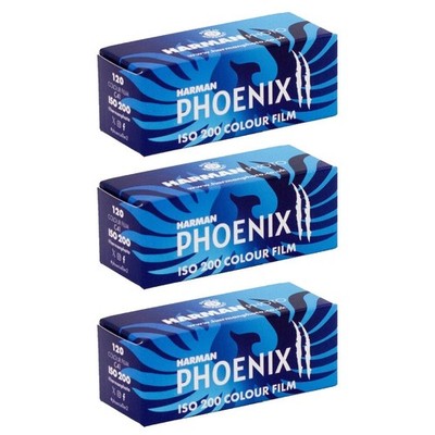 3 Rolls Harman Phoenix II 200 ISO 120mm Color Negative Film