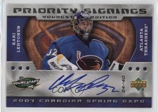2007 Canadian Spring Expo Priority Signings 24/40 Kari Lehtonen #PS-KL Auto 2d8