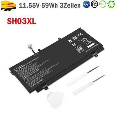 Replace SH03XL Akku Für HP Spectre x360 13 w023dx x360 13-w0XX 859026-421 59Wh