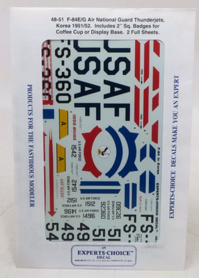 Experts-Choice 1/48 F-84E/G Air National Guard Thunderjets Decals #48-51