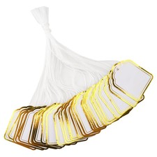 200 Pcs Price Tags with String, 1.4x1.8" Blank Jewelry Labels for Clothing,