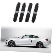 4Pcs Car Door Edge Guards PVC Metal Body Bumper Protector Strips Vehicle Black