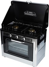 Camp4 Gaskocher Campingkocher Backofen 50mbar 2-flammig Zündsicherung 1749856