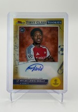 Myles Lewis-Skelly 2024-25 Topps Finest UCC #FCA-LS Auto Gold Refractor /50 RC
