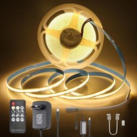 LED Streifen 5M Warmweiß 3000K Dimmbar 320 Leds/M Flexibel Selbstklebend Innen