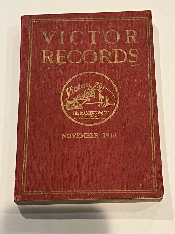 Antique Vintage Victor Records Catalog November 1914 Softcover