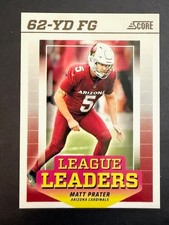 2024 Score League Leaders Card Matt Prater Arizona Cardinals No LL-MPR
