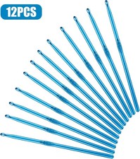 12Pcs Crochet Hook 5Mm, US Size H Size 8 Crocheting Hooks for DIY Craft, Alumi