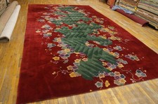 12x18 Antique Chinese Walter Nichols 1920s Red Allover Wool Oriental Rug