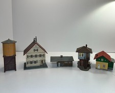 Lot Of 5 Ho Scale Buildings For Model Train Railroad Displays
