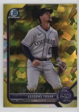 2022 Bowman Chrome Sapphire Prospects Yellow 33/50 Ezequiel Tovar #BCP-231 1d0h