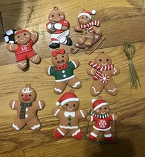 Christmas Ornaments Gingerbread Men Lot 8