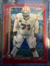 2025 Topps Chrome - Trent Williams - Red Wave Parallel/5 - San Francisco 49’ERS