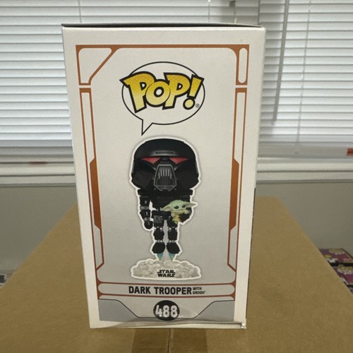 Funko Pop! Star Wars: Dark Trooper with Grogu - Glow Exclusive - Damaged Box - Picture 2 of 6