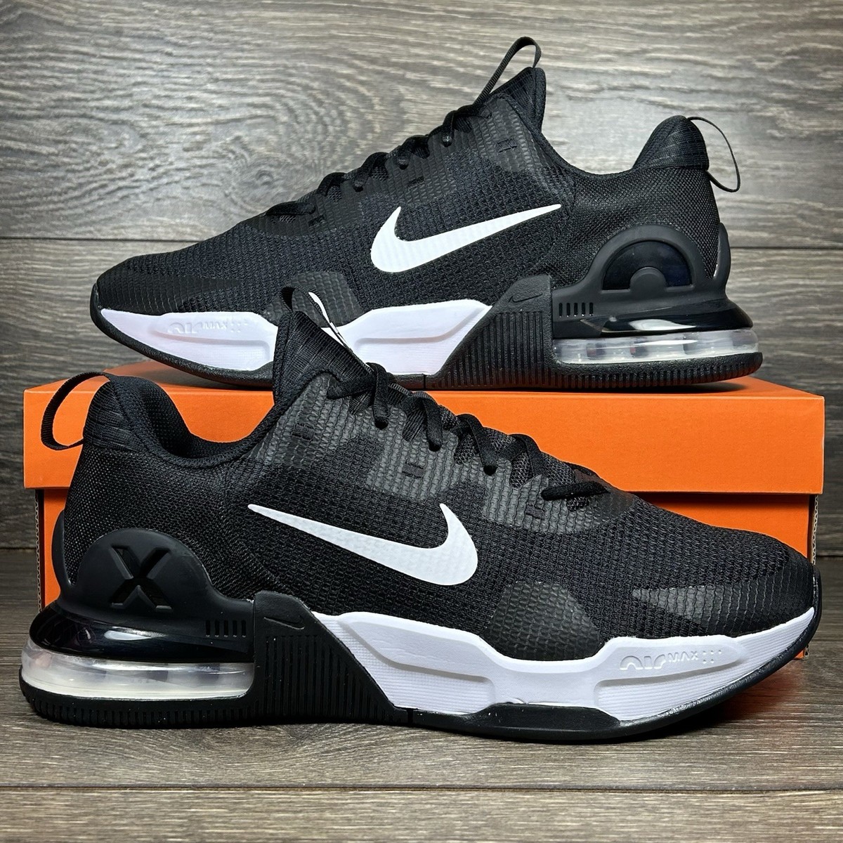 Nike Mens Air Max Alpha Trainer 5 Black White Gym Workout Lifting