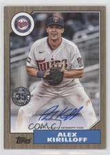 2022 Series 1 1987 Topps Baseball Black 99/199 Alex Kirilloff #87BA-AK Auto m4h