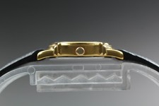 Vintage 1985 OMEGA DeVille Qz Cal.1455 Gold Guilloche 20mm Ladies Watch New Batt 12