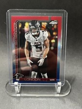 2025 Topps Chrome Football #12 Drake London [Red White Blue Refractor]