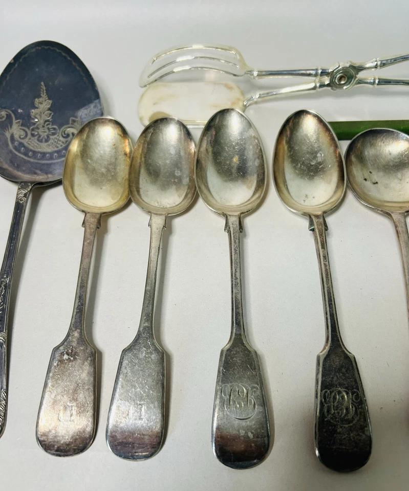 Antique Mixed Lot Of 17 Pieces Of Sheffield Silver Plated Cutlery Spoons Forks - Image 3 of 4