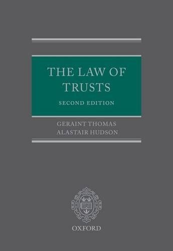 The Law of Trusts by Geraint Thomas, Alastair Hudson - 9780199550289