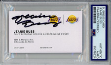 JEANIE BUSS LOS ANGELES LAKERS CEO OWNER SIGNED BUSINESS CARD PSA DNA CERTIFIED