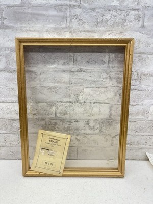 Creative Circle 12x16 Solid Wood Gold Color Picture Frame