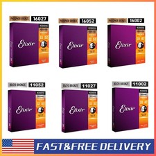 Elixir Acoustic Guitar strings Phosphor Bronze 16052 16027 16002 11052 11027 TL