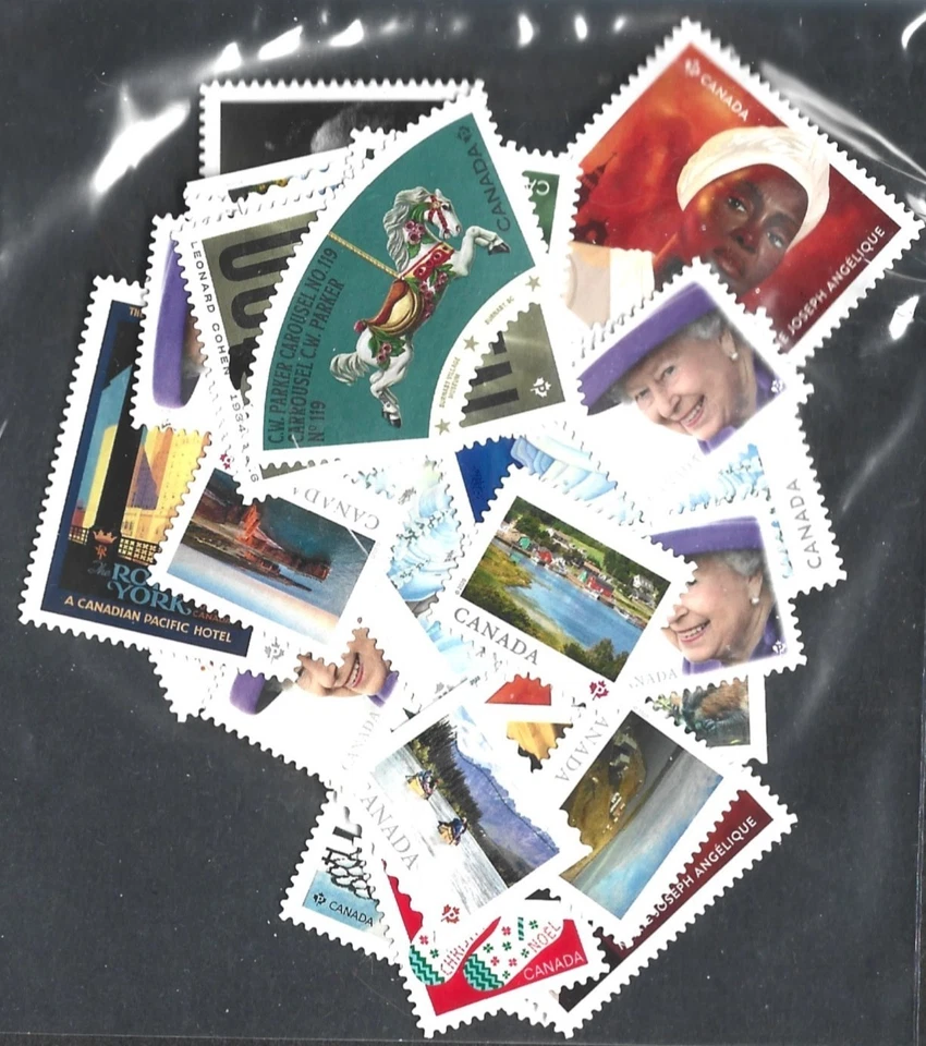 200 Canadian Postage Stamps Off Paper No Gum Uncancelled - Image 1 of 1