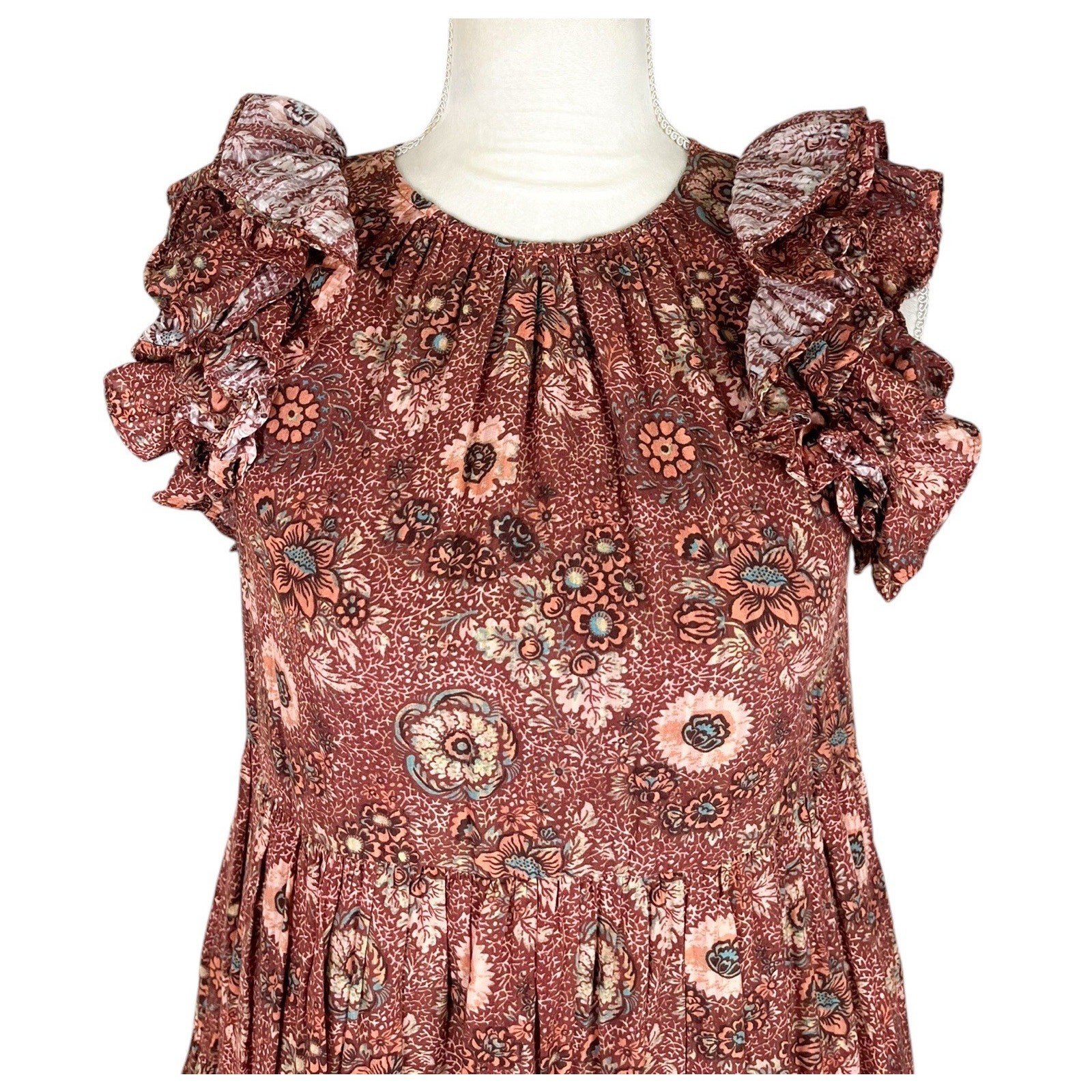 Ulla Johnson Adele Flutter Sleeve Mini Dress in R… - image 7