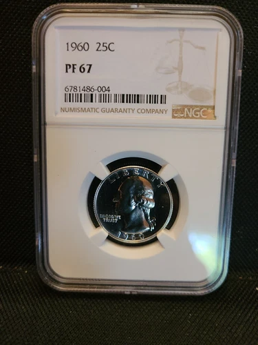 1960 NGC PF67 SILVER WASHINGTON QUARTER PROOF