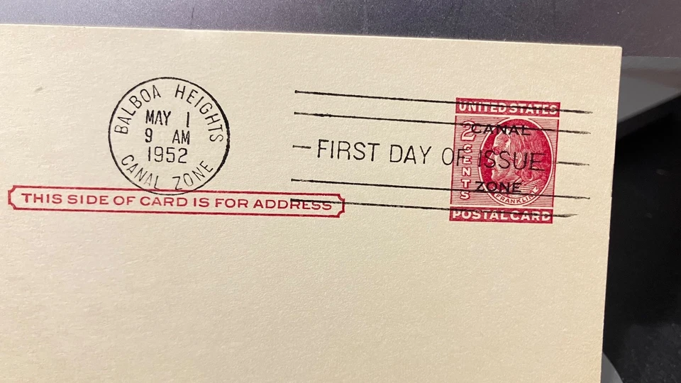 Uncommon Balboa, Canal Zone, mint postal card UX11 FDC - Image 2 of 3