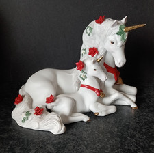 (203) Princeton Gallery YULETIDE BLESSINGS Unicorns # Rare Ltd Edition Xmas 1992