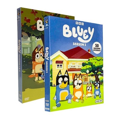 Bluey Staffel 1-3 Box-Set (6 Discs) Neu & versiegelt Nur Englisch