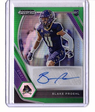 Blake Proehl RC 2021 Panini Prizm Draft #DPA-BPR Green Prizm Rookie Auto