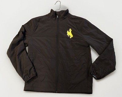 58 Sports University Wyoming Cowboys Mens M Full Zip Jacket Pockets Soft Shell